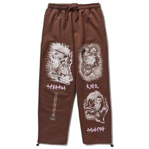 PRIMITIVE x NARUTO Village Sweatpants Brown Size X-Large Anime Merch **New**
